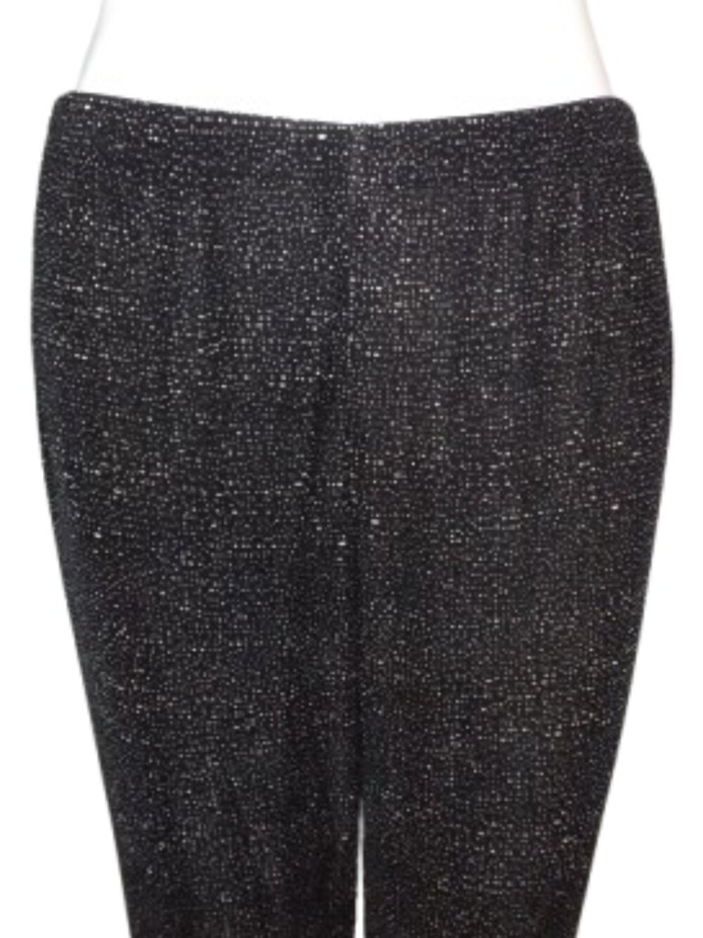 CHICO'S TRAVELERS Crop Pants, 1/M, Black/Off-white Geo print, Capri, Stretchy - Picture 2 of 11